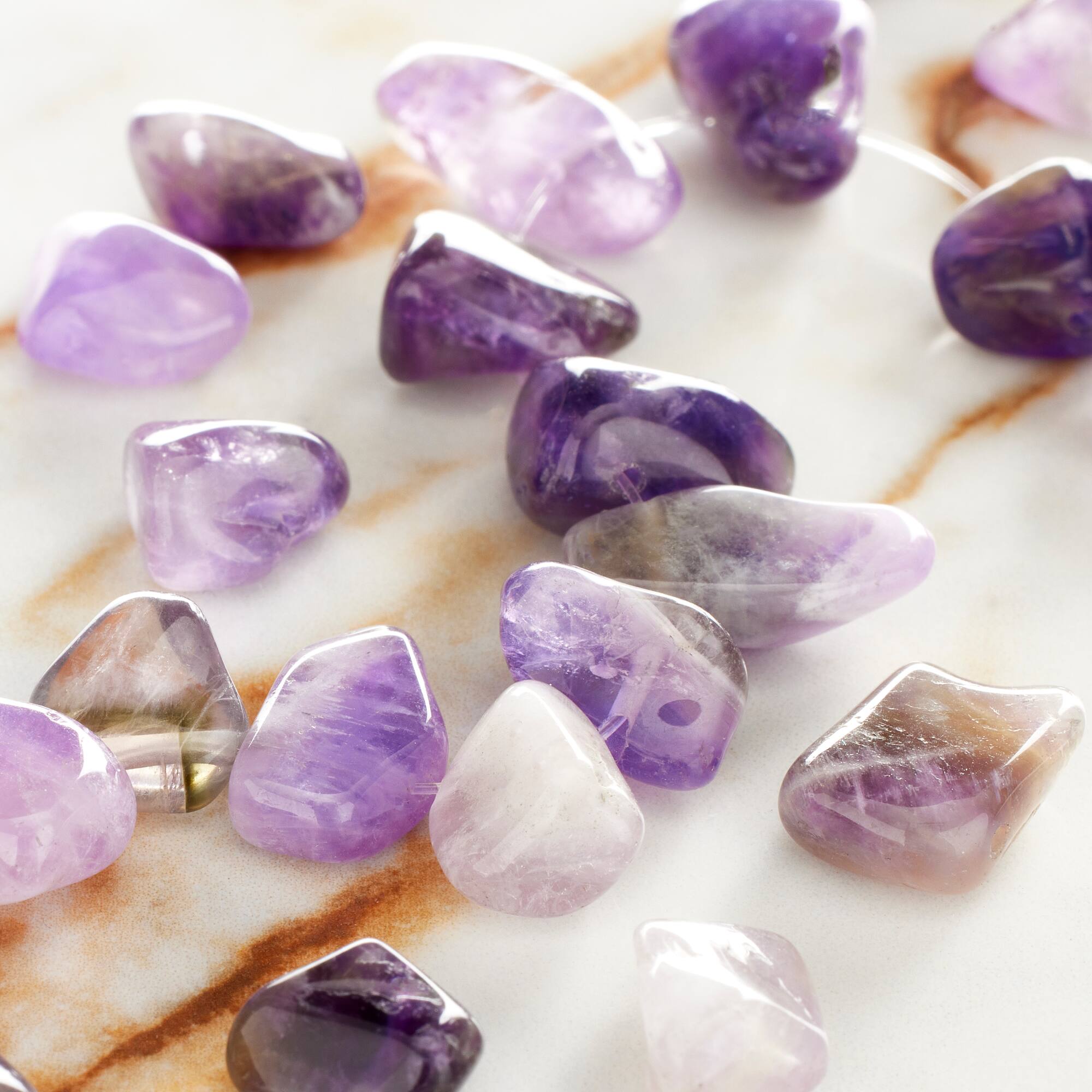 Amethyst Teardrop Stone Beads, 15mm by Bead Landing™